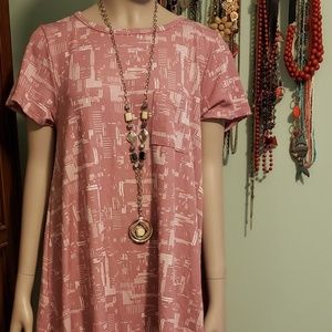 Edgy pink and white Lularoe Carly